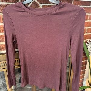 a new day Women's Long Sleeve Burgundy Top